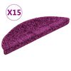 vidaXL Сходові Килимки 15 шт Фіолетовий 56x20 см