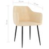 vidaXL Обідні стільці 2 шт Кремовий Оксамит