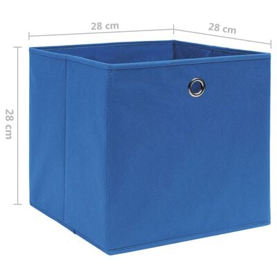 vidaXL Коробки для Зберігання 10 шт Синій 28x28x28 см Неткане Полотно