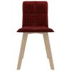 vidaXL Обідні стільці 2 шт Бордовий Тканина