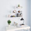 800204 vidaXL Wall Display Shelf 3 pcs High Gloss White Chipboard