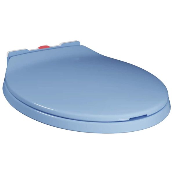 145823 vidaXL Soft-Close Toilet Seat Quick Release Blue Oval