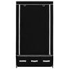 vidaXL Гардеробна Шафа Чорний 87x49x159 см Тканина