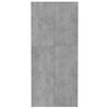 800004 vidaXL Storage Cabinet Concrete Grey 80x35,5x180 cm Chipboard