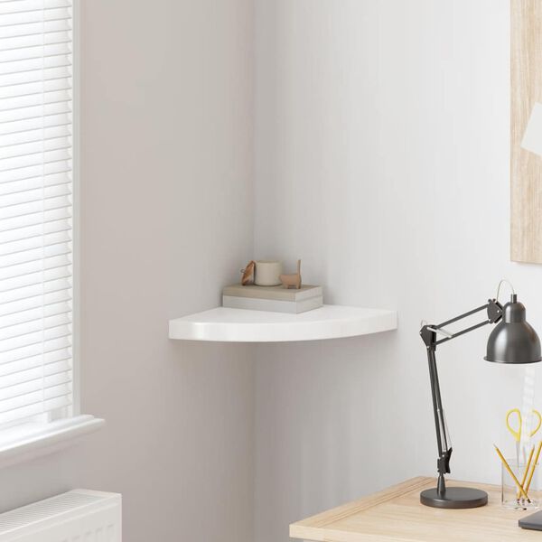 vidaXL Кутова Полиця з Прихованим Кріпленням 35x35x3,8 см МДФ