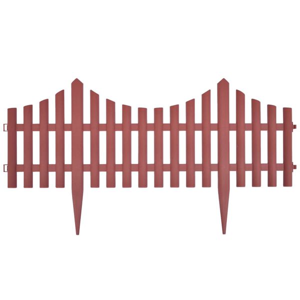 vidaXL Розмежовувач для Газону 17 шт Коричневий 10 м