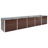 47058 vidaXL Garden Raised Bed Galvanised Steel 400x80x45 cm Brown