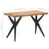 323559 vidaXL Dining Table 120x60x76 cm Solid Acacia Wood