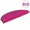 vidaXL Сходові Килимки 15 шт Рожевий 65x21x4 см