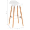 vidaXL Барні стільці 2 шт Білий