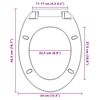 145823 vidaXL Soft-Close Toilet Seat Quick Release Blue Oval