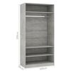 800229 vidaXL Wardrobe Concrete Grey 100x50x200 cm Chipboard