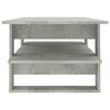 800544 vidaXL Coffee Table Concrete Grey 110x55x42 cm Chipboard