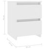 800513 vidaXL Bedside Cabinet White 30x30x40 cm Chipboard