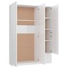 800798 vidaXL 3-Door Wardrobe High Gloss White 120x50x180 cm Chipboard