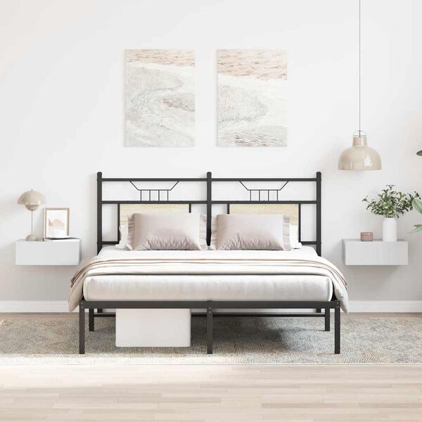 vidaXL Підвісні приліжкові тумби 2 шт Глянцевий білий 40x30x15 см ДСП