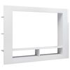 800744 vidaXL TV Cabinet High Gloss White 152x22x113 cm Chipboard