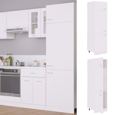 vidaXL Шафа для холодильника Білий 60x57x207 см ДСП