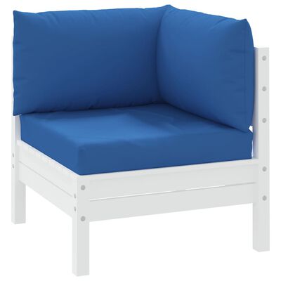 vidaXL Подушки для дивана з піддонів 3 шт Синій Тканина