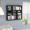 802940 vidaXL Wall Shelf Black 90x16x78 cm Chipboard