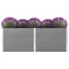 vidaXL Садова Піднесена Клумба Сірий 250x100x91 см ДПК