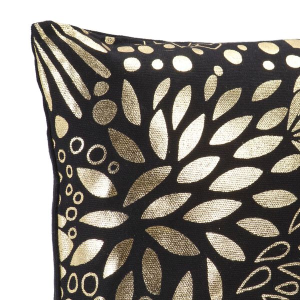 vidaXL Подушки 2 шт з Напиленням Чорний зі Золотистим 40х40 см Бавовна