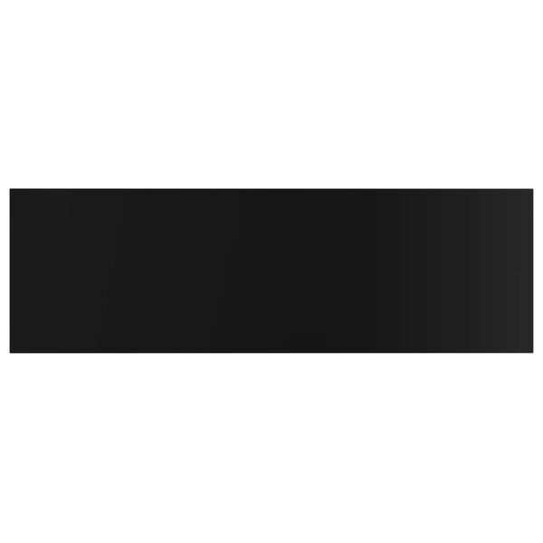 vidaXL Книжкові Полиці 4 шт Глянцевий Чорний 80х20х1,5 см ДСП