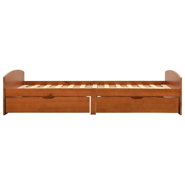 vidaXL Каркас Ліжка з 2 Шухлядами Медово-Коричневий 90x200 см Сосна