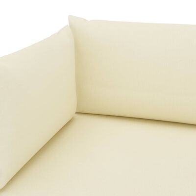 vidaXL Подушки для дивана з піддонів 3 шт Кремовий Тканина