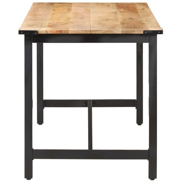 vidaXL Обідній Стіл 140x70x76 см Необроблений Масив Дерева Манго