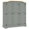 282621 vidaXL Wardrobe Mexican Pine Corona Range 3 Doors Grey