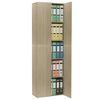 800300 vidaXL Office Cabinet Sonoma Oak 60x32x190 cm Chipboard