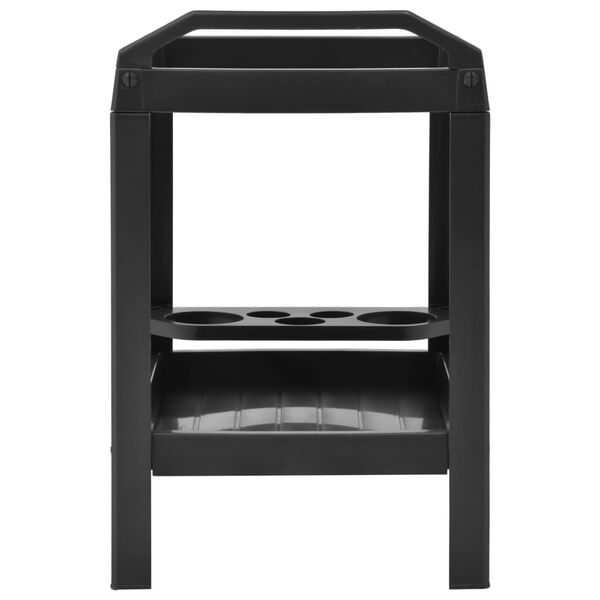 vidaXL Візок для Напоїв Антрацит 69x53x72 см Пластик