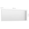 804635 vidaXL Bathroom Mirror High Gloss White 100x1,5x37 cm Chipboard