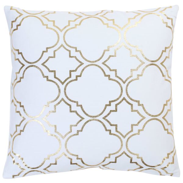 vidaXL Подушки 2 шт з Напиленням Білий зі Золотистим 40х40 см Бавовна