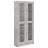 vidaXL Шафа-вітрина Сірий бетон 82,5x30,5x185,5 см ДСП