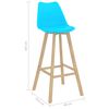 vidaXL Барні Стільці 2 шт Синій Поліпропілен і Масив Бука