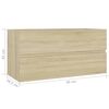 804758 vidaXL Sink Cabinet Sonoma Oak 90x38,5x45 cm Chipboard