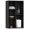 800163 vidaXL Book Cabinet/Sideboard Black 50x25x80 cm Chipboard
