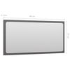 804621 vidaXL Bathroom Mirror High Gloss Grey 80x1,5x37 cm Chipboard