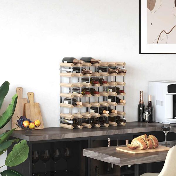 vidaXL Винний стелаж на 42 пляшки Масив сосни