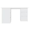 vidaXL Кутовий письмовий стіл Білий 145x100x76 см ДСП