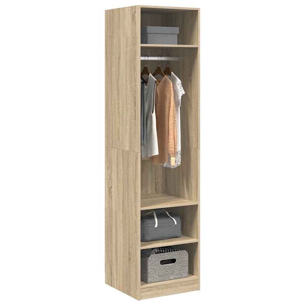800237 vidaXL Wardrobe Sonoma Oak 50x50x200 cm Chipboard