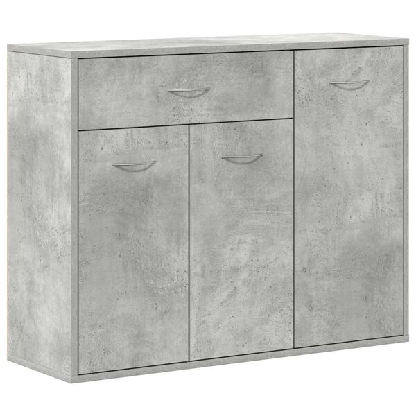 800679 vidaXL Sideboard Concrete Grey 88x30x70 cm Chipboard