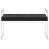 vidaXL Лавка 97 см Чорний оксамит і нержавіюча сталь
