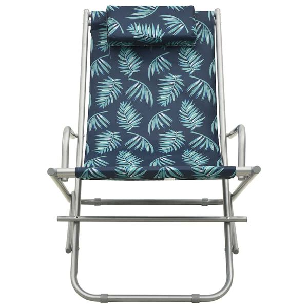 vidaXL Крісла-качалки 2 шт Принт в листки Сталь