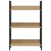 288219 vidaXL 3-Layer Book Shelf Oak 60x27,6x90,5 cm Chipboard
