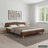 vidaXL Каркас ліжка Коричневий 180x200 см Штучна замша