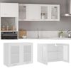 802529 vidaXL Hanging Glass Cabinet White 80x31x60 cm Chipboard