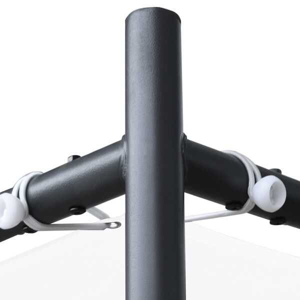 vidaXL Альтанка з Плоским Дахом Білий 4x4x2,4 м 180 г/м²